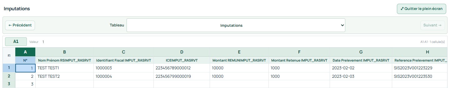 Plein écran — commandes et premières lignes