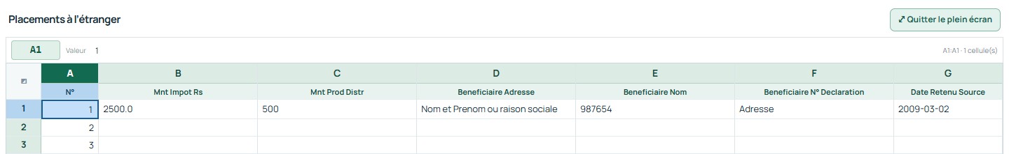 Plein écran — commandes et premières lignes