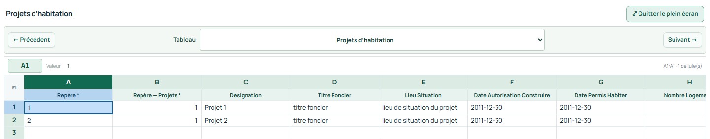 Plein écran — commandes et premières lignes