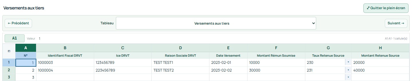 Plein écran — commandes et premières lignes