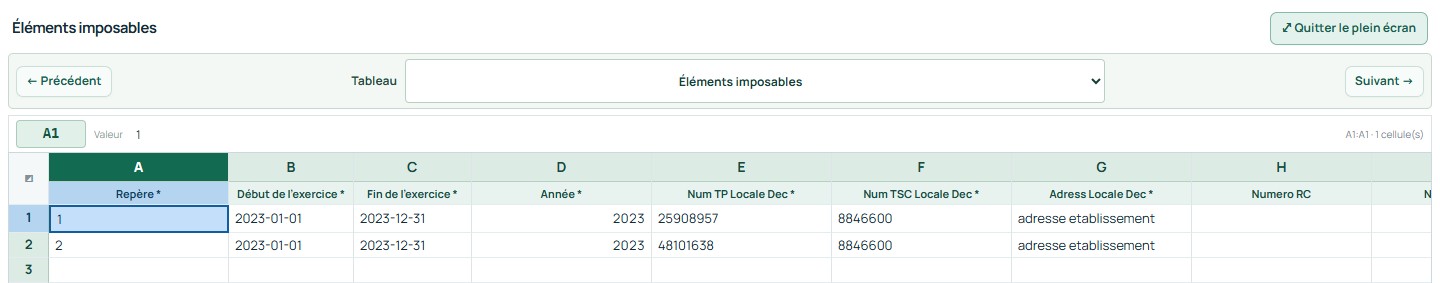Plein écran — commandes et premières lignes