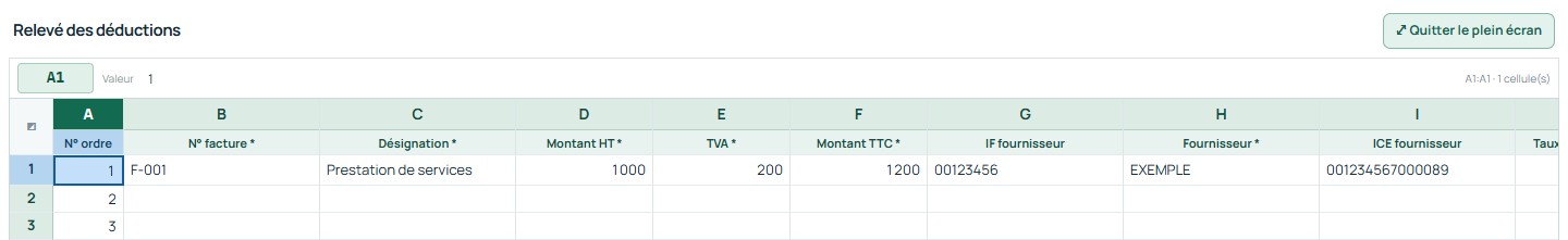 Plein écran — commandes et premières lignes