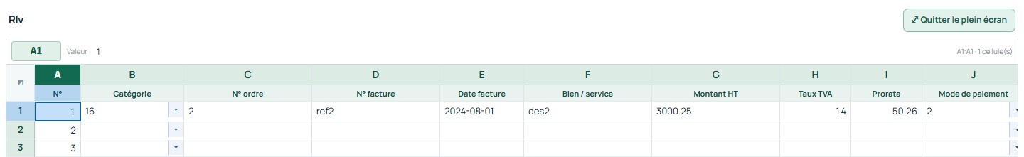 Plein écran — commandes et premières lignes