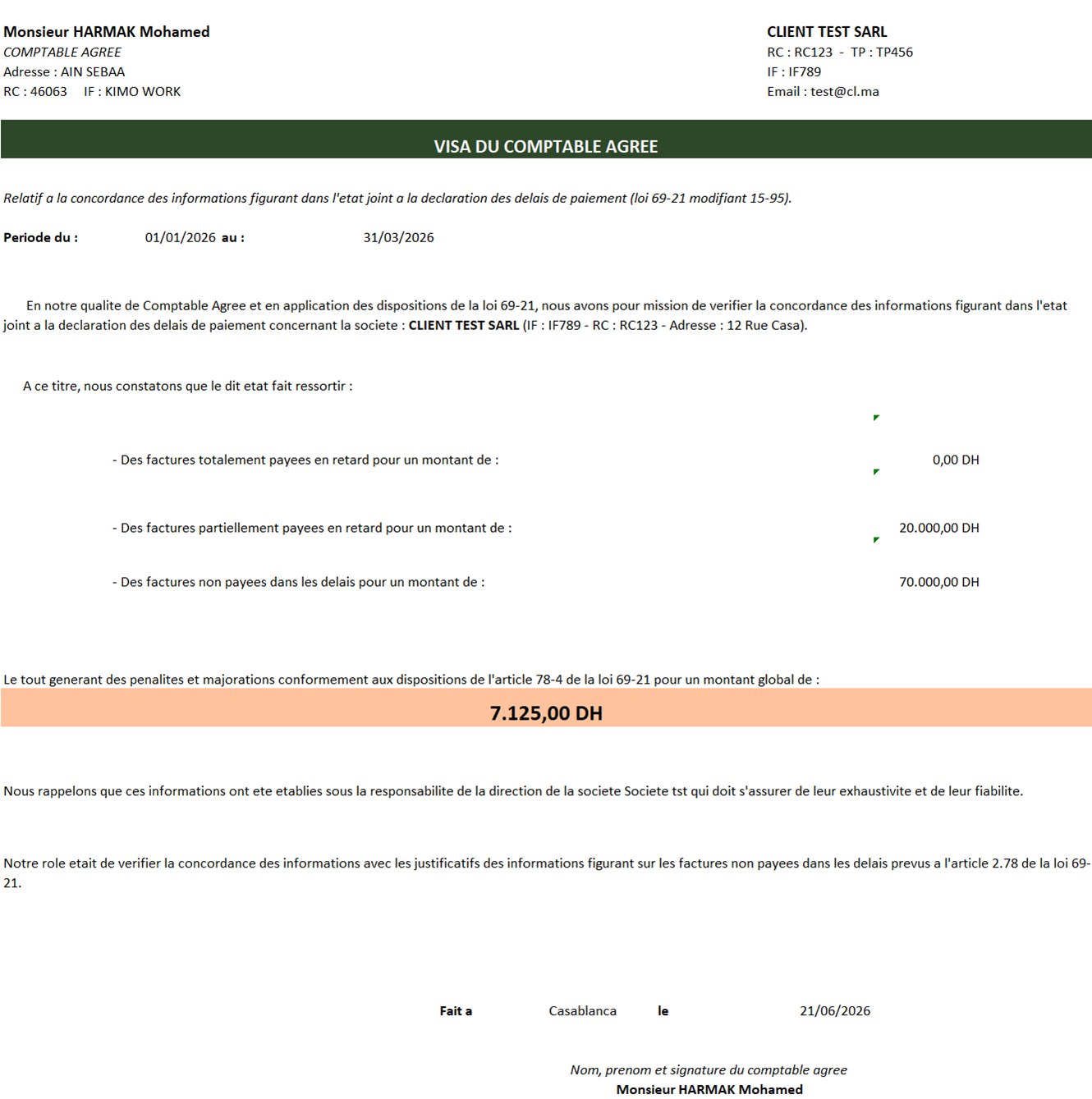 Delais de Paiement - Retards detectes