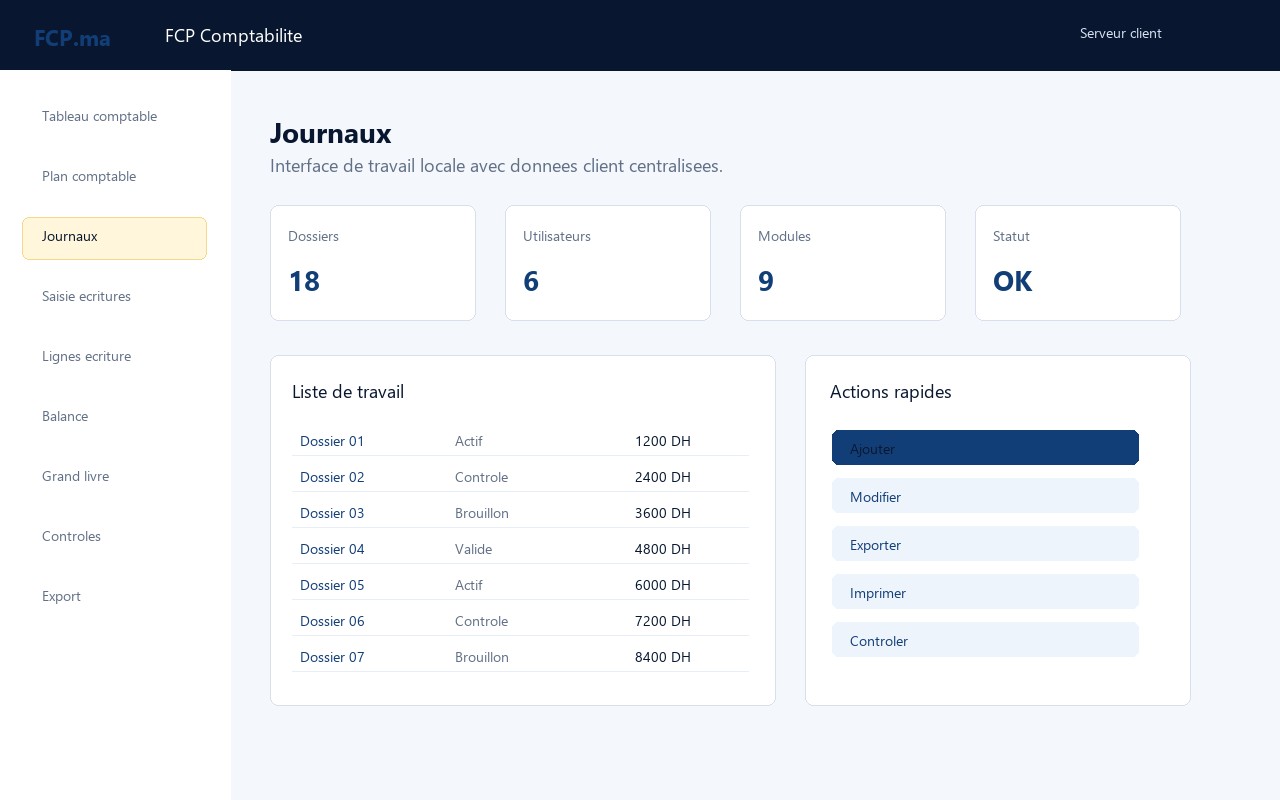 FCP Comptabilite - Journaux