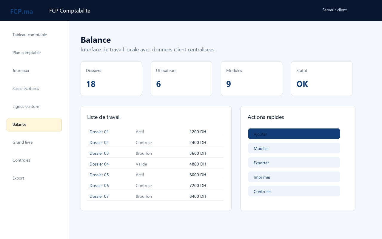 FCP Comptabilite - Balance