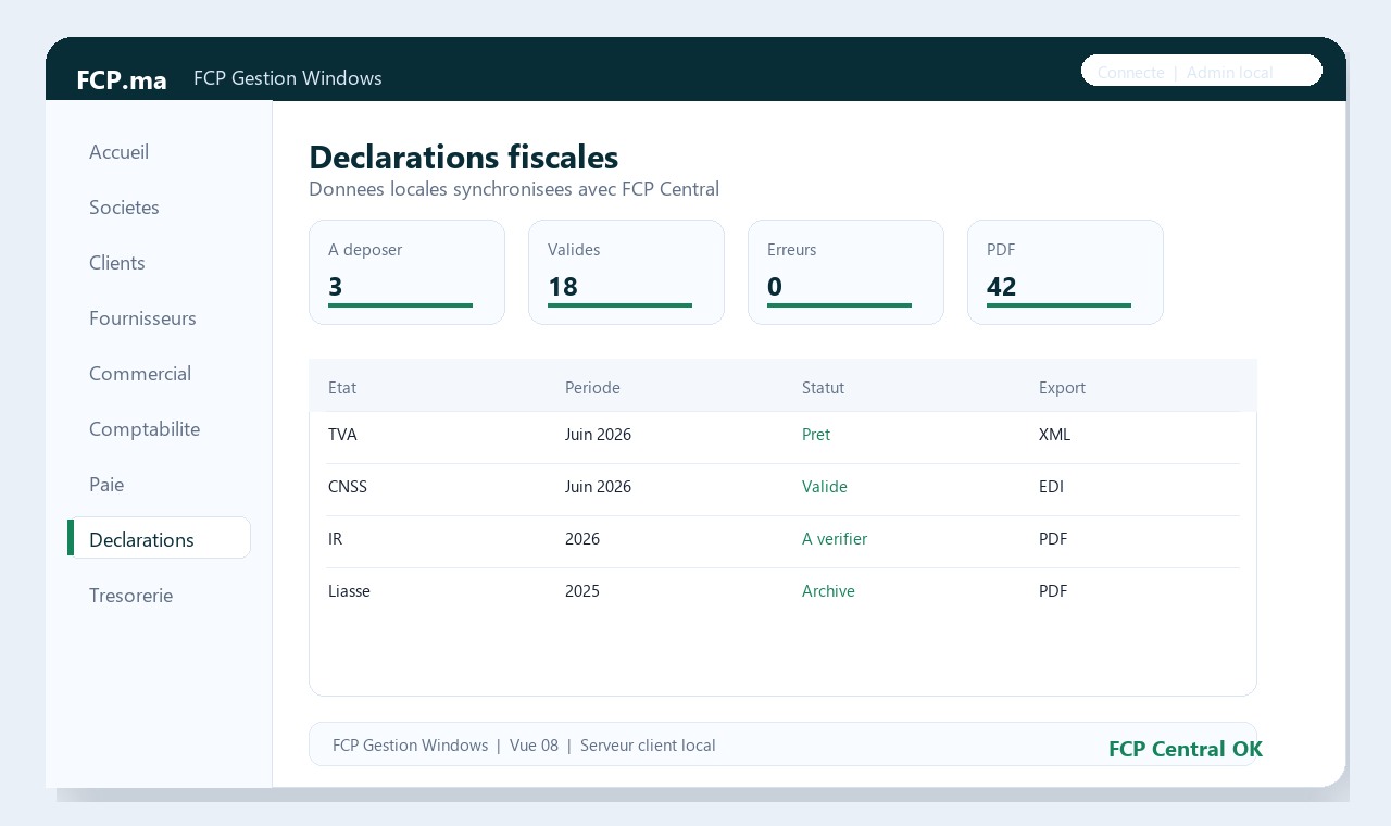 FCP Gestion Windows - Declarations