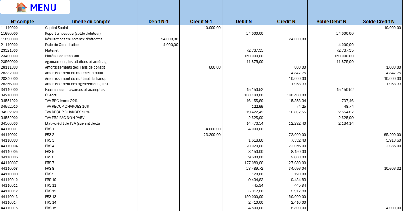 FCP Liasse Fiscale - Exports PDF / Excel