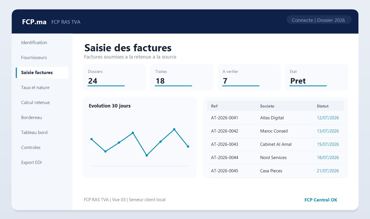 FCP RAS TVA - Saisie factures