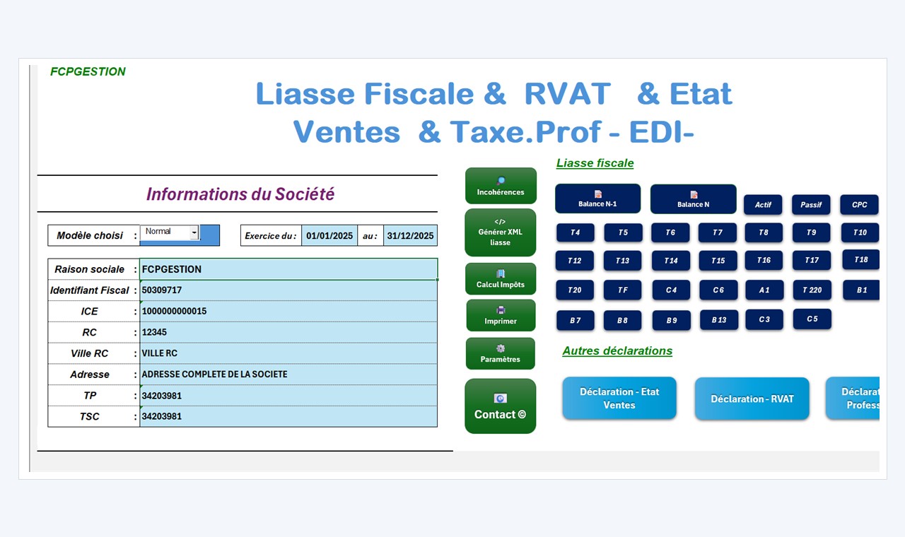 Liasse Fiscale - Accueil liasse
