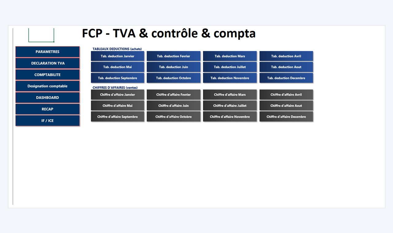 Declaration TVA - Tableau de bord