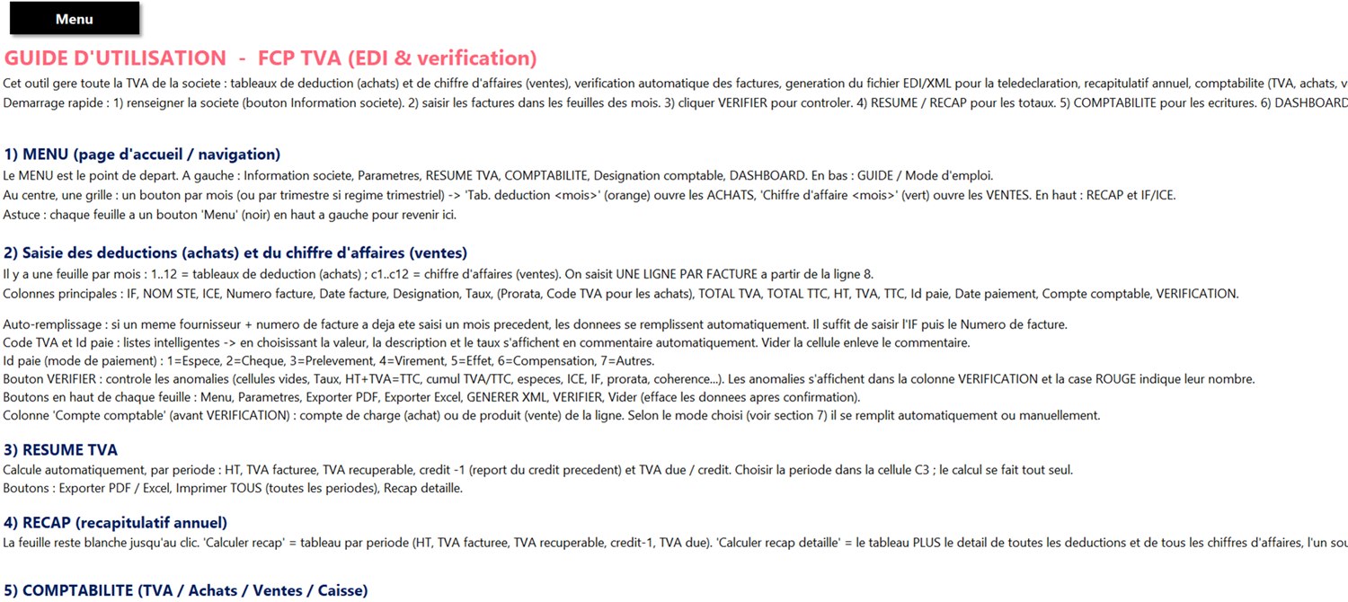 Declaration TVA - Controle erreurs